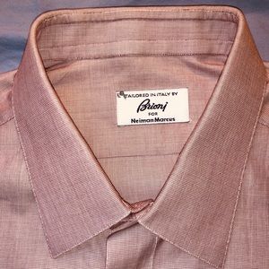 Brioni Button Down Dress Shirt Mens L White red